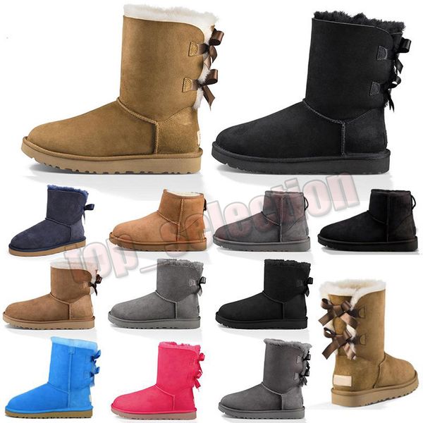 

classic australia boot luxury fashion designer women shoes boots fur leather ankle booties chestnut black grey blue platform girls outdoor s