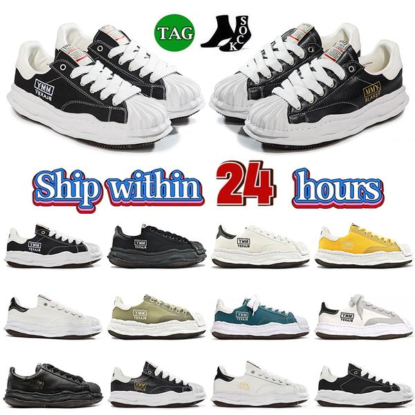 

2023 new fashion shoes maison mihara yasuhiro blakey og sole canvas low mmy for men women green black white yellow red mens trainers sports