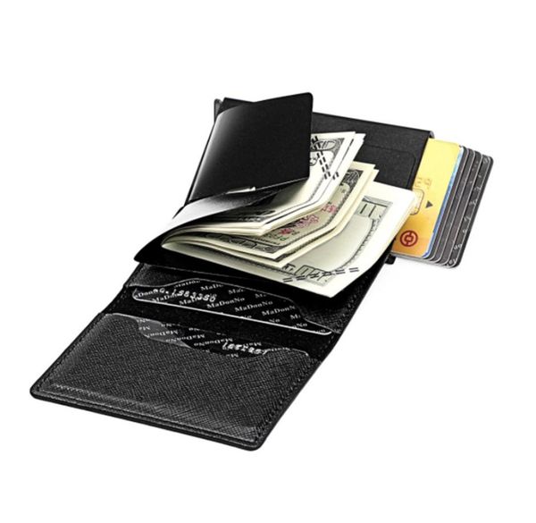 

kb232kb236 rfid antitheft money clips men039s automatic bullet card antimagnetic business card case metal aluminum box holde5501669, Black