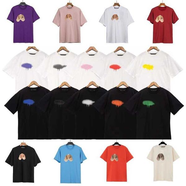 

23ss designer of luxury t-shirt brand palms angels angel t shirt pa clothing spray letter short sleeve spring summer tide men and women tee, White;black