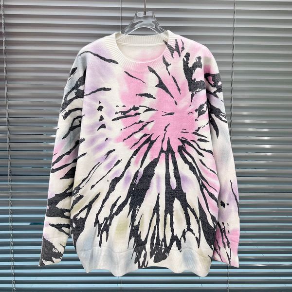 

new women jacquard letter knitted sweater in autumn / winter knitting machine cline jnlarged detail crew neck cotton oversized athleisure m6, Black