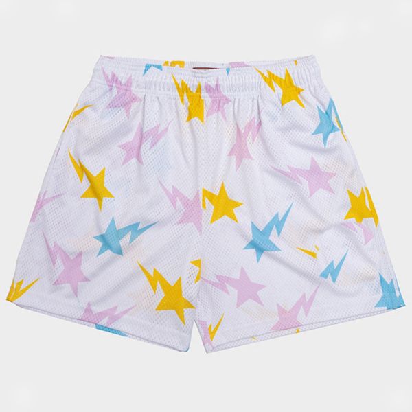

shorts for men short mid waisted mens mesh tshort designer pockets star t short for sports beach swim drifting fast quick drying in spanish, White;black