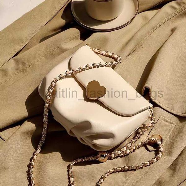 

shoulder bags 2023 summer new white bag women's simple and versatile one shoulder crossbody cloud bag chain strap small square bag sadd