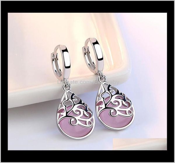 

knot 925 sterling sier moonlight opal tears totem drop earrings gift pendientes oorbellen boucle doreille femmes knsan 490km3054455, Silver