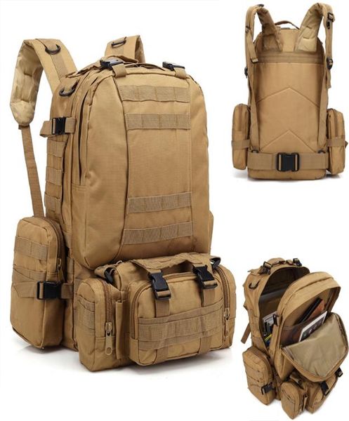 

tactical backpack 4 in 1 detachable molle bag army outdoor climbing sports rucksack military camping hiking fishing pack for male 7631315