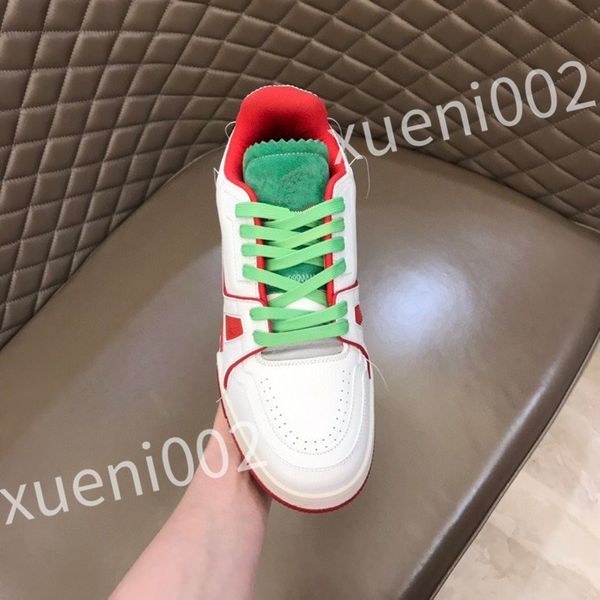 

new designer sneakers women shoes classic calfskin sneakers casual style leather trainers lace-up sports train shoes size 39-44 rd1011, Black