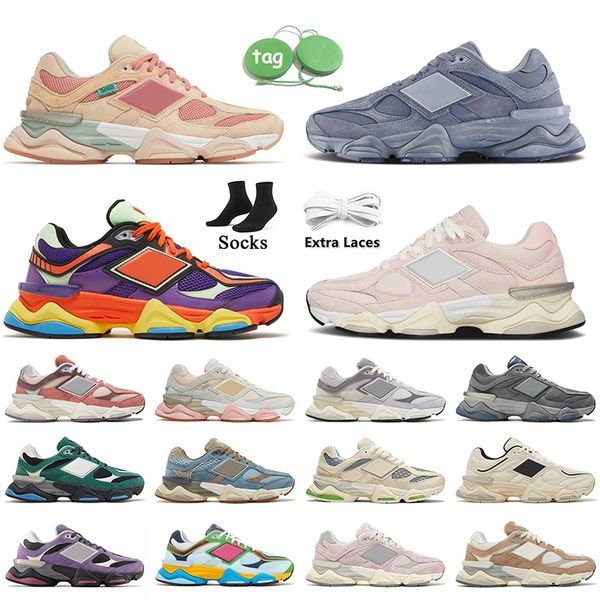 

9060 designer casual shoes joe freshgoods penny cookie pink haze washed blue prism purple driftwood turtledove sea salt women men sneakers o, Black