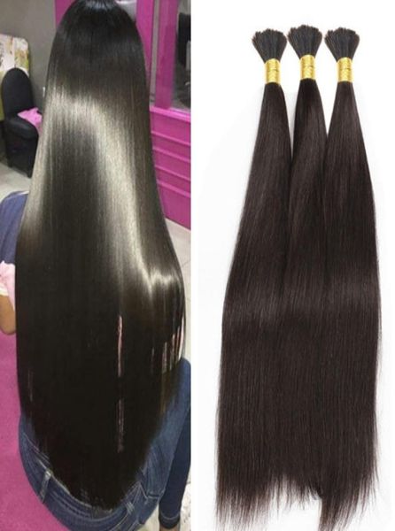 

malaysian straight bulk hair human hair for braiding bulks no attachment soft1284049, Black