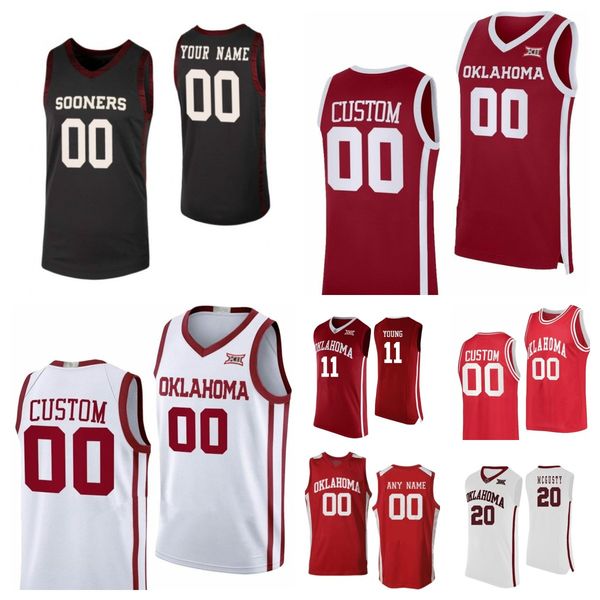 

oklahoma sooners college basketball jersey jacob groves jalen hill yaya keita jake moser c.j. noland luke northweather mens custom youth sti, Black