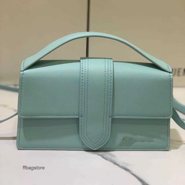 

small 2023 purse real leather designer jacquemuus bags girl bag square summer candy color handheld leather diagonal cross shoulder strap msh