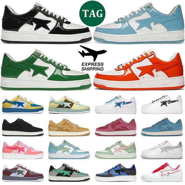 

men women designer skate shoes black sax orange combo pink pastel green camo blue blue suede mens running trainer designer sneakers