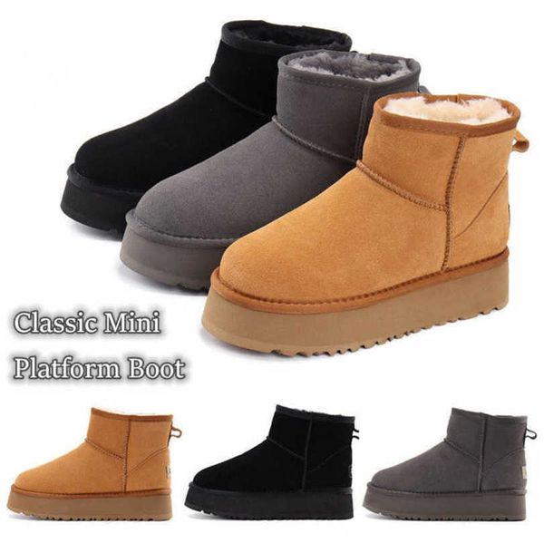 

suede shearling girl's wgg platform mini boots women designer shoes sheepskin black chestnut brown short ankle booties australia men&#0