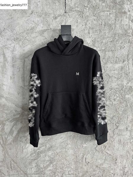 

23ss designer men's hoodie spring and autumn sweatshirt fashion bone print hoodie long sleeve sweatshirt couple sweater jacket, Black