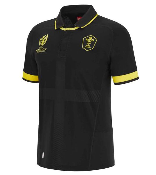 

2023 wales rugby jersey rugby world cup jersey, Black;yellow