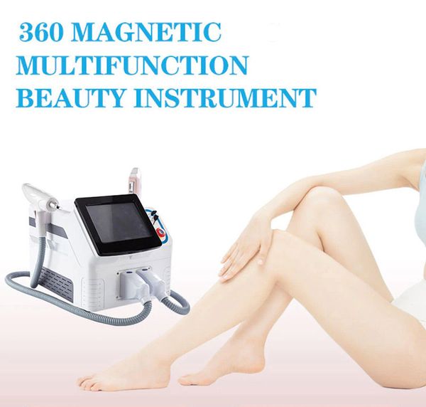 

powerful portable 2 in 1 laser ipl tattoo removal hair removal 360 magnetic optical opt nd yag laser machine for spot acne removal black dol