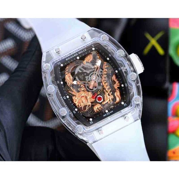 

superclone luxury mens mechanical watch richa milles rm57-03 fully automatic movement sapphire mirror rubber strap watches men brand