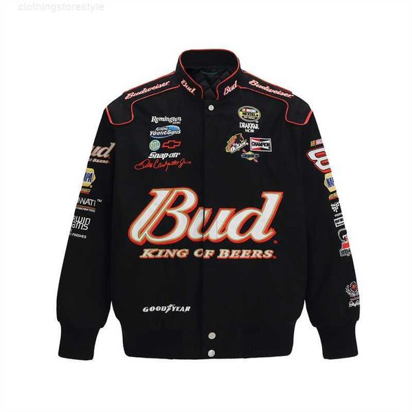 

2023ss new vintage heavy weight embroidered high-quality motorcycle clothing racing clothes, Black;brown
