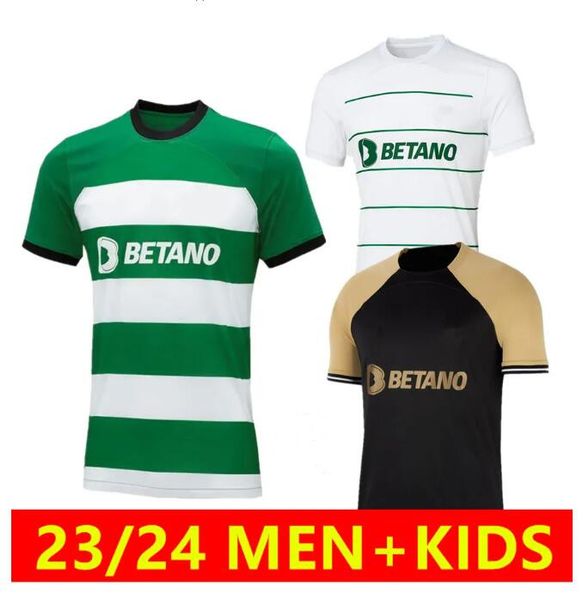 

sporting cp 23 24 lisboa soccer jerseys lisbon special coates mathieu jovane sarabia vietto 2023 2024 sporting clube de football shirt men k, Black;yellow