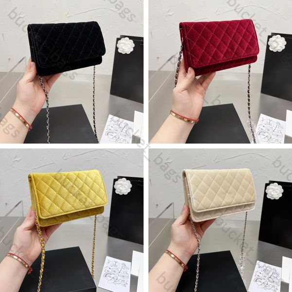 

velvet evening bags designer suede shoulder crossbody bag solid color luxurys purses handbags chain letters woman handbag envelope flap hand