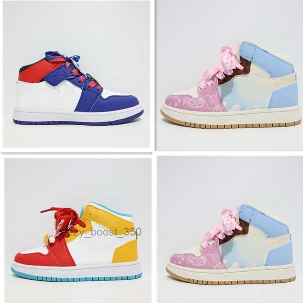 

cartoon kids basketball shoes big boys girls sneaker infant trainers, Black