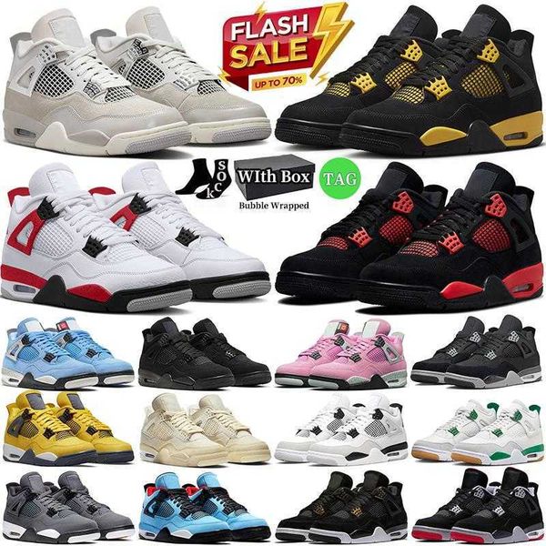 

with box 4 basketball shoes men women 4s frozen moments military black cat midnight navy pn dust oreo red thunder bred pine green mens train