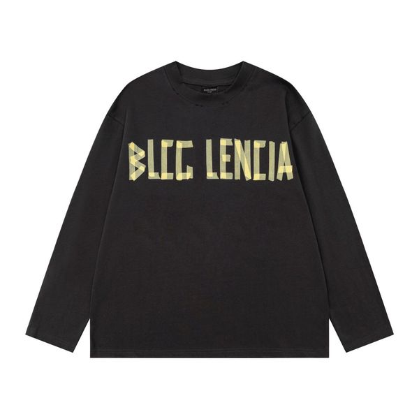 

blcg lencia autumn high standard long sleeve t-shirts men heavyweight 100% cotton fabric washed vintage retro pullover 85206, White;black