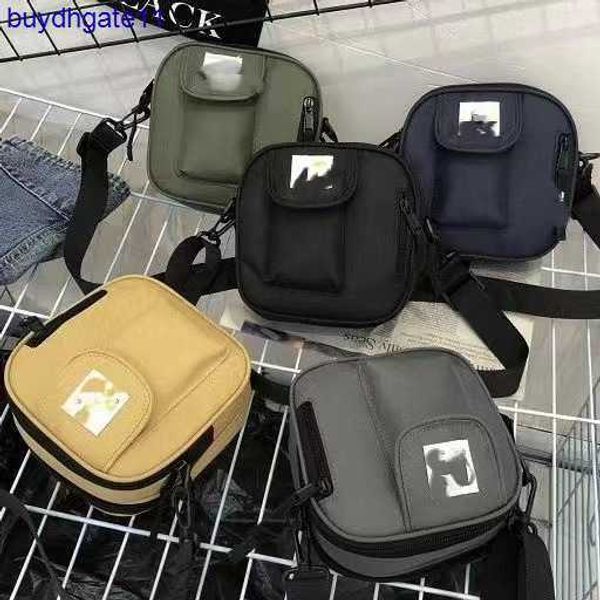 

b5qv fashion luxury brand carthart accessories men's and women's universal single-shoulder messenger bag double-mouth large-capaci, Silver