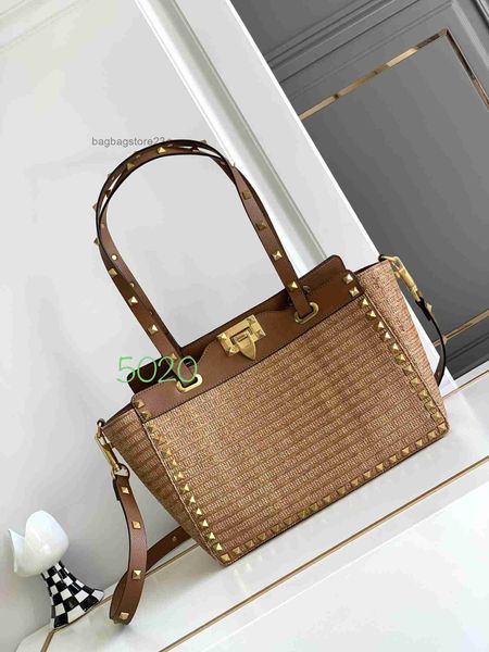 

large valentiino raffia tote ladies handbag bags shoulder 2023 designer bag women's small portable capacity square crossbody trend tote