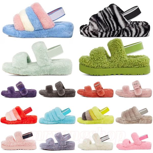 

australian austrailia women slippers kid tazz slide fluffy furry wggs black grey coffee classic sandals winter solid color home indoor flats