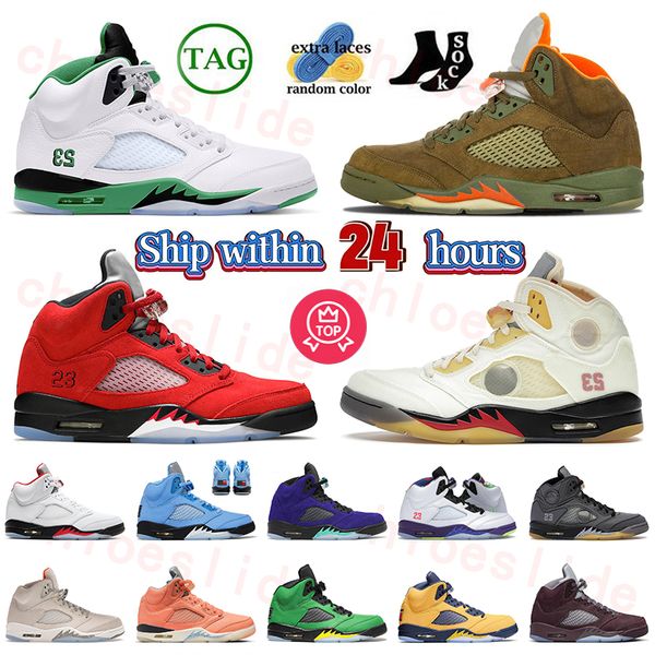 

outdoor 5s jumpman 5 basketball shoes sail raging bull black muslin olive lucky green fire red unc alternate grape burgundy fire red mens tr