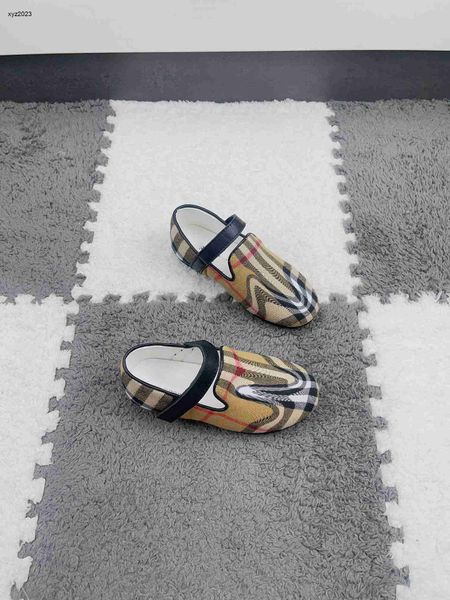 

23ss kids casual shoe checker pattern full print child sneakers size 26-35 fashion baby untied shoes box protection shipment july13, Black;red