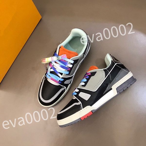 

2023 luxury designer men causal shoes fashion woman leather lace up platform sole sneakers white black mens womens size 39-44 rd1012