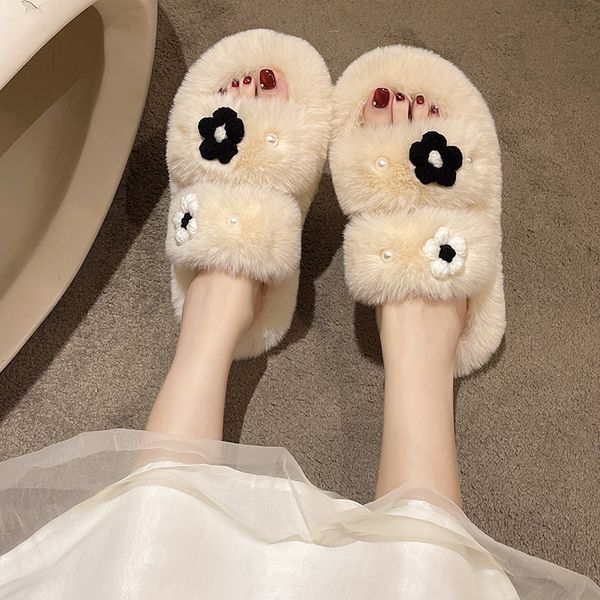

women plush slippers white indoor thermal shoes eur 36-40, Black