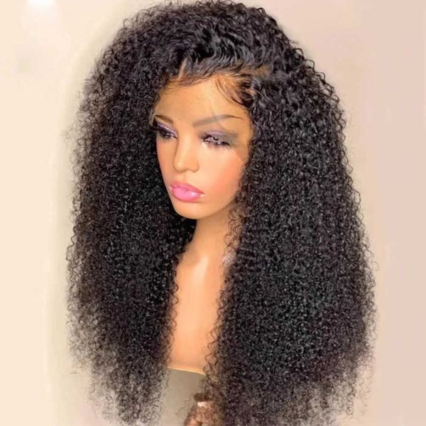 

lace wig women's small roll synthetic fiber mechanism wig headband fashion wig 230816, Black