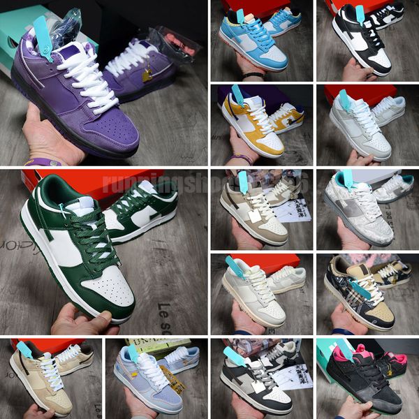 

classic dunkks sb casual shoes malachite men women triple pink syracuse grey fog designer panda sneakers medium olive racer blue, Black