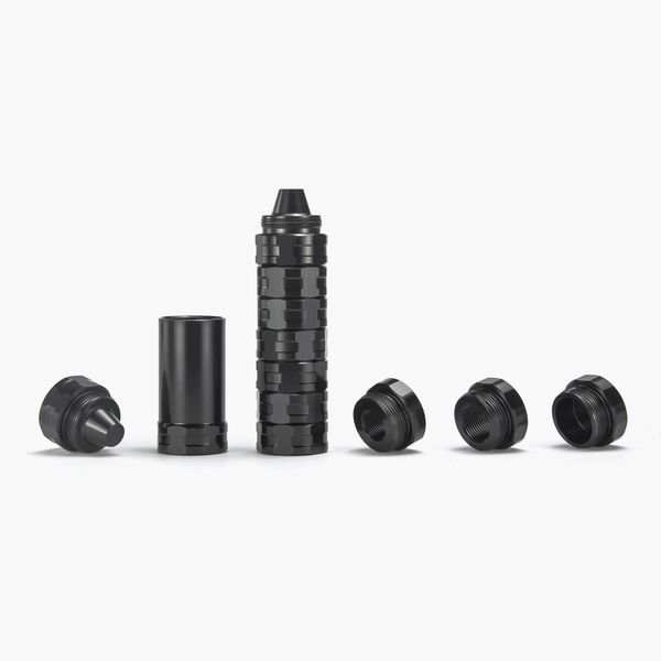 

mini 6.4"l 1.1"od 304 stainless steel 1/2-28 5/8-24 modular solvent trap mst kit 8x screw cones cups fuel filter car use