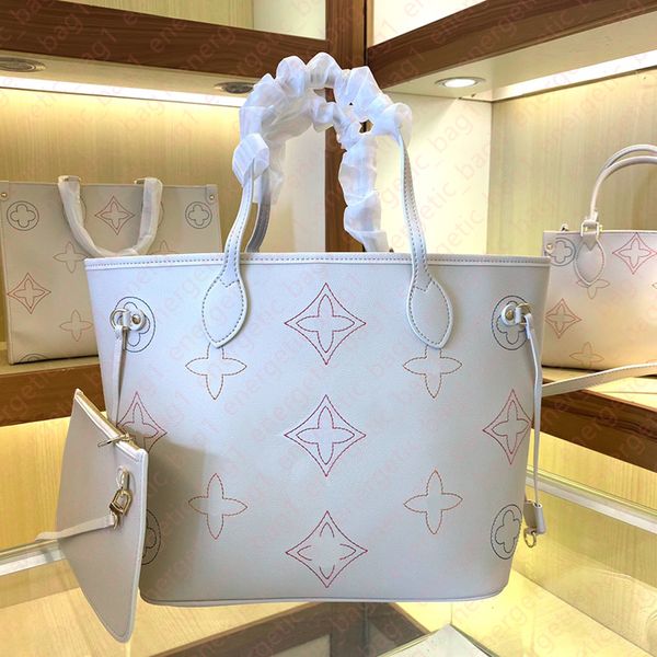 

classic handbag embossing flower shopping bag tote bag genuine leather shoulder crossbody purse large capacity women letter onthego bags clu