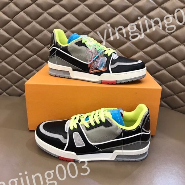 

2023 new luxury designer woman shoe leather lace up men fashion platform sneakers white black mens womens casual shoes chaussures size 39-44