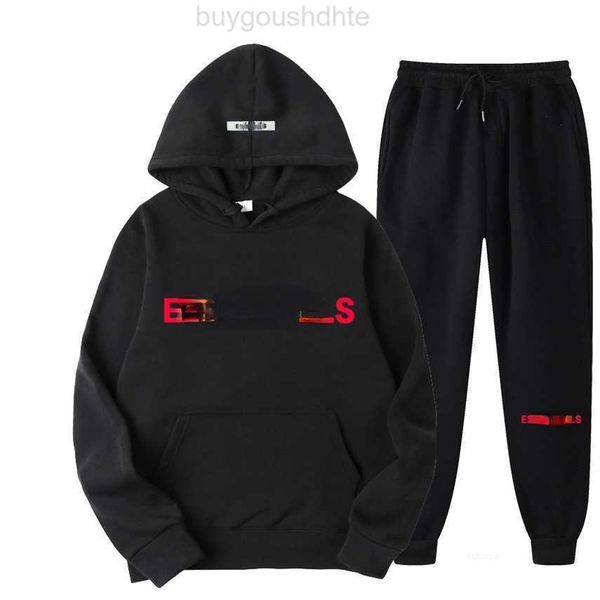 

ess men's designer tracksuits womens hoodies warm pullover hooded fashion brand designers loose sweatshirt lovers suit clothing 9df2, Gray