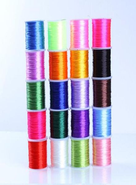 

07mm 50mroll crystal elastic beading cord thread for diy jewellery making fingings 8963632, White;red
