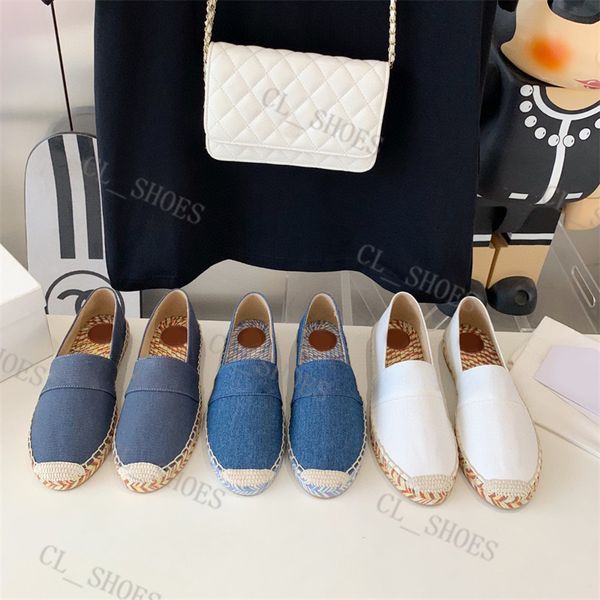 

designers shoes women piia flat espadrille straw shoes fashion casual knit denim fisherman shoes, Black