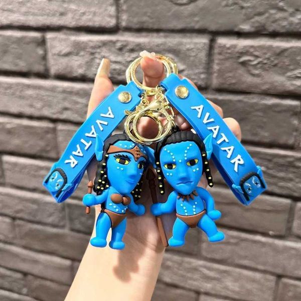 

ovug key rings creative anime cartoon avatar silicone doll keychain pendant film and television peripheral commemorative gift pendant, Slivery;golden