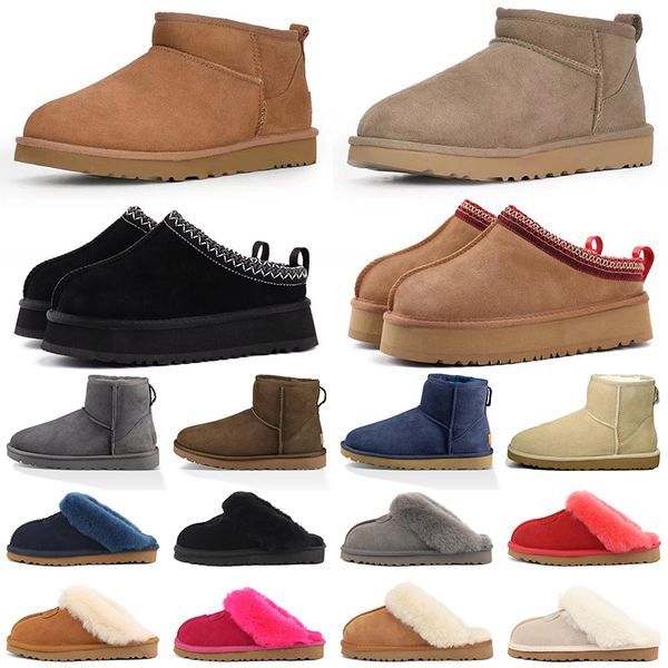 

designer women uggly leather boots braid comfy australia booties suede sheepskin short mini bow khaki black white pink navy outdoor sneakers