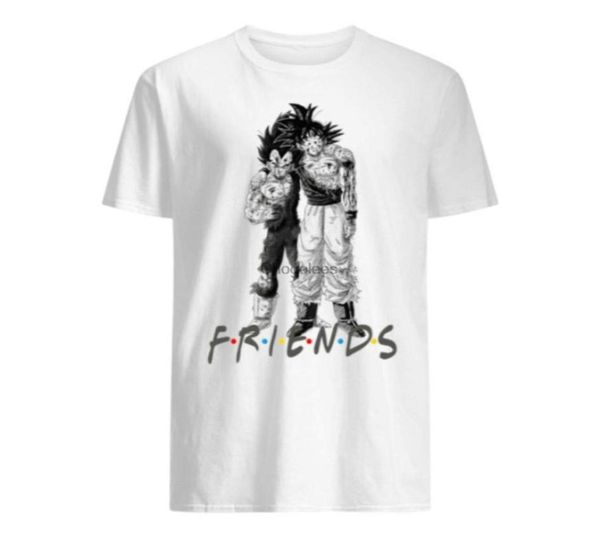 

men039s tshirts goku and vegeta friends shirt012345678765909, White;black