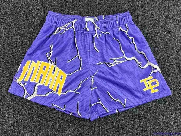 

men's shorts new ip american fashion brand sports fitness leisure quick drying mesh beach outdoor etf9, White;black