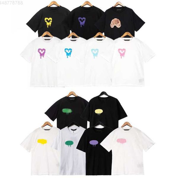 

agl2 men's t shirts men and women fashion t shirts palm angel summer designer white black printing clothing spray letter short sleeve p