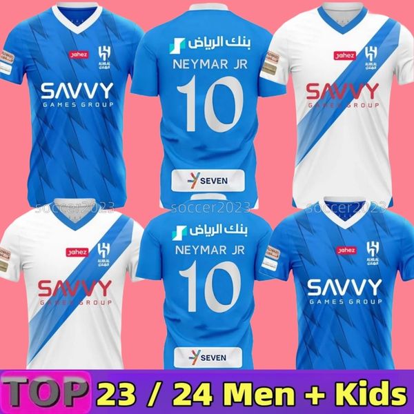 

2xl neymar jr 2023 2024 al hilal saudi soccer jerseys malcom neves sergej vietto koulibaly lghalo kanno home away 23 24 football shirt home, Black;yellow