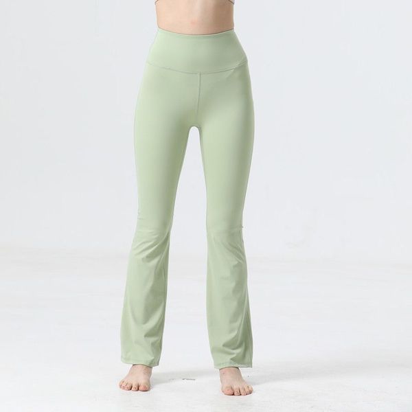 

women yoga pants cardigan high hip lifting elasticity waisted slim fitness internet celebrity fitting flared pants show leg length yoga fash