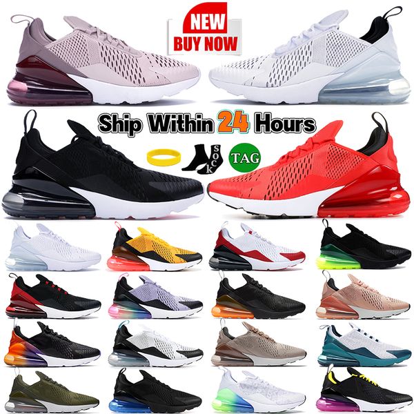 

men women 270 running shoes 270s sneakers triple white black university gold barely rose be true medium olive pure platinum trainers for men