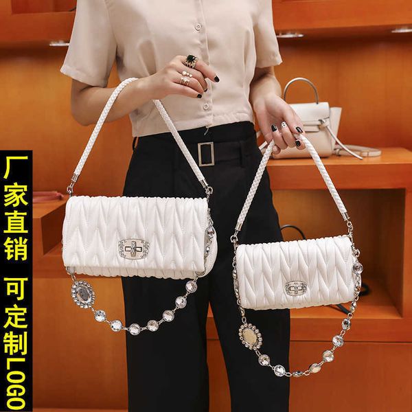

designers bags leather women's bag fashion crossbody bag diamond bag western small fragrant rhythm pleated bag bhol